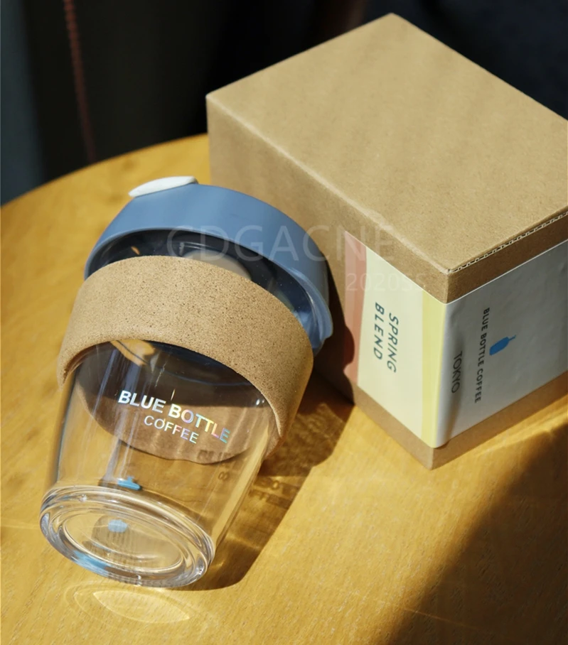 Glass tea cup double wall glass coffee cup 150ML 350ML  Insulated Borosilicate Coffee Glass Cup Set with Handle And Lid For Tea