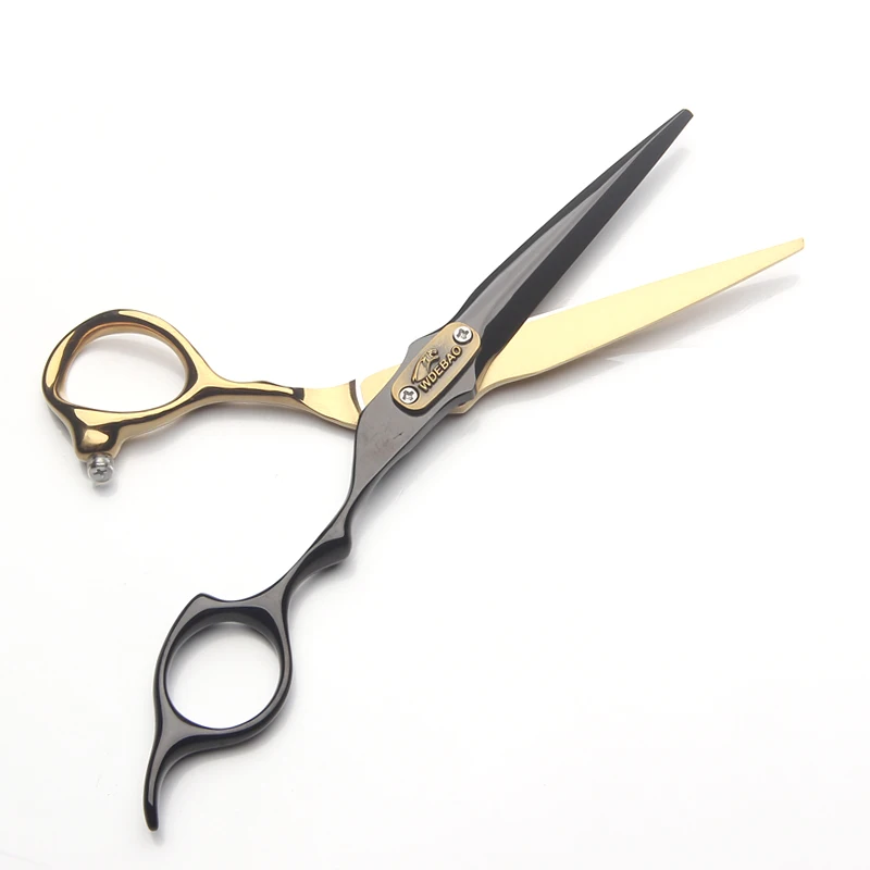 D9 Professional Gold 6.0 Inch Barber Hair Cutting Shear Salon Hairdresser Thinning Scissor Sharp Stainless Steel Straight Beauty