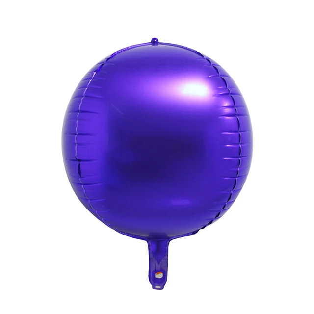 Cheap Price Chrome Metal Aluminum Foil Balloons Colorful 4D Round Shape Wedding Birthday Halloween Party Decorations Balloon