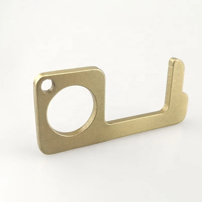 Hands Free Door Opener Key, No Touch Door Opener Germ Free, Brass Door Opener No Touch