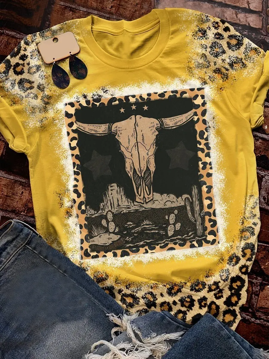 Amazon eBay new round neck animal Beijing Opera cat printed casual top cross border supply 100% Cotton T shirt/Short