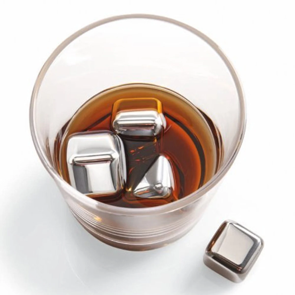 Factory Price Food Grade 304 Stainless Steel Basic Shape Ice Cube High Efficient Chilling Cube For Keep Juice Cold