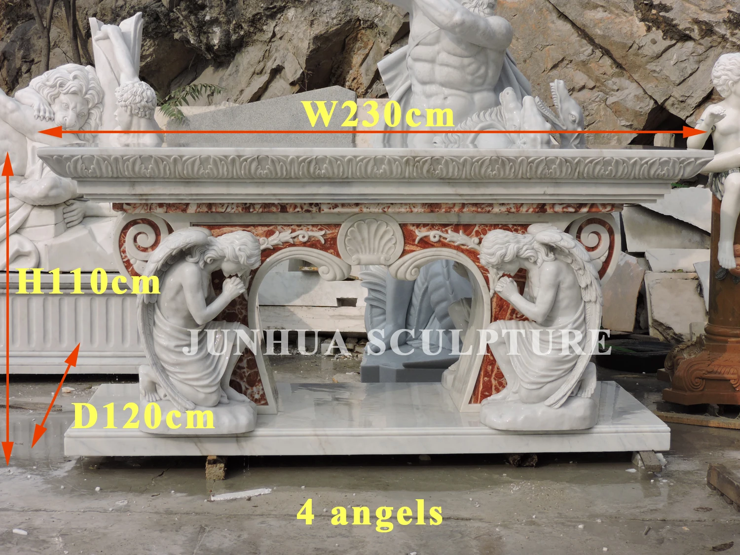 Religious Catholic Church Decor White Marble Altar Table