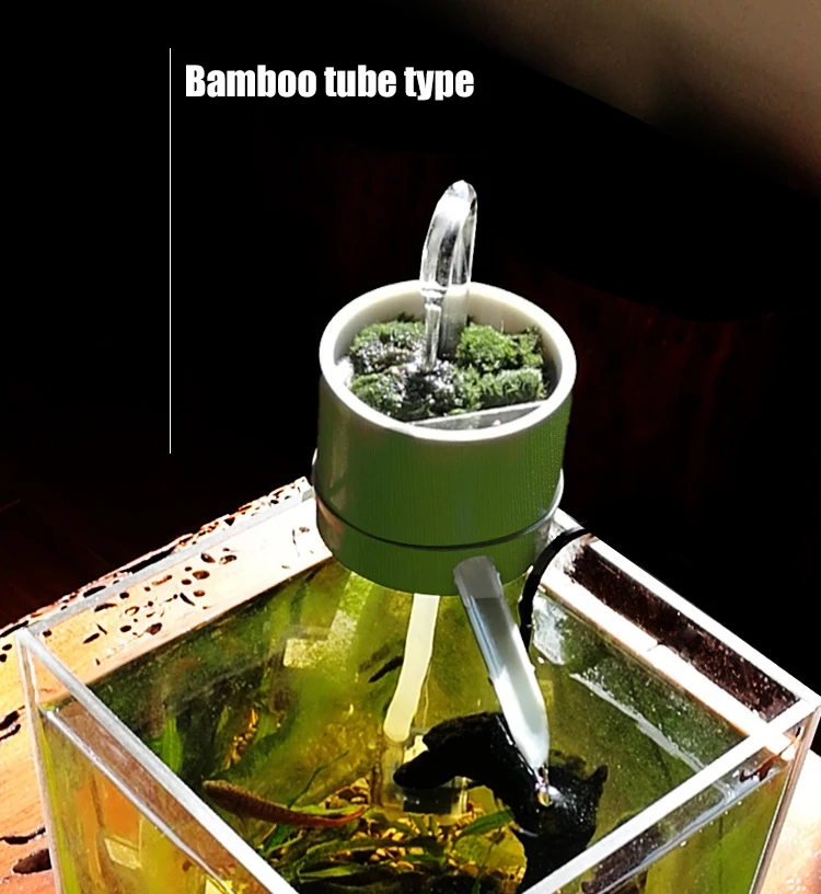 ABS Aquarium Filter Box Bamboo Tube Type Water Flow Device Small Top-mounted External 3-IN-1 Fish Tank Filter Water Purification