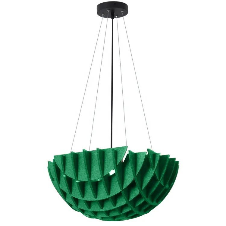 European Chandelier Hard Felt Fabric Ceiling Lamp Non-Woven PET Felt Lamp