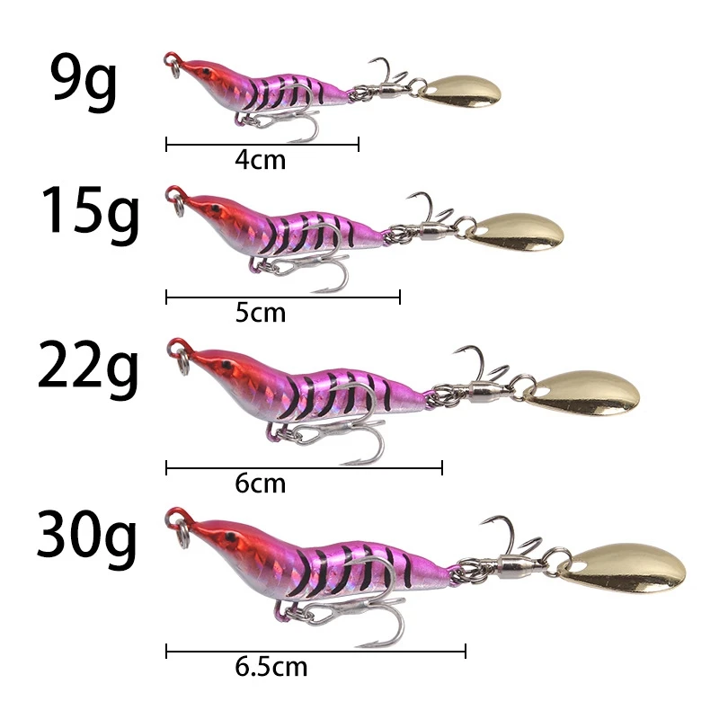 High Quality Bionic Floating Artificial Fishing Jiggle Crank Bait Plastic Shrimp Bait 9g/15g/22g/30g Shrimp Bait