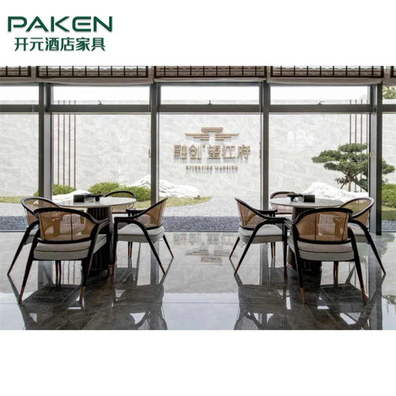 Foshan Commercial Coffee Shop Cafe Table And Chairs Sets Wooden Restaurant Furniture