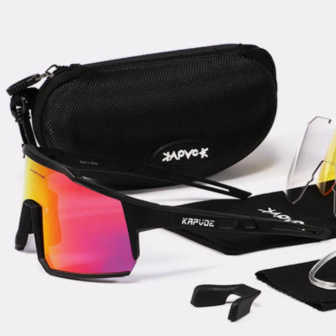 High Quality UV400 Polarized Sunglasses Custom Good Price Sport Sunglasses Pink Lens Cycling Sunglasses