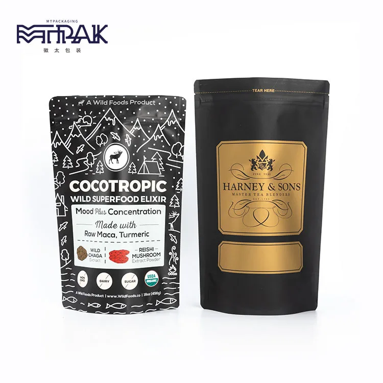  custom printed laminated plastic snack chocolate bag aluminum foil ziplock packing stand up