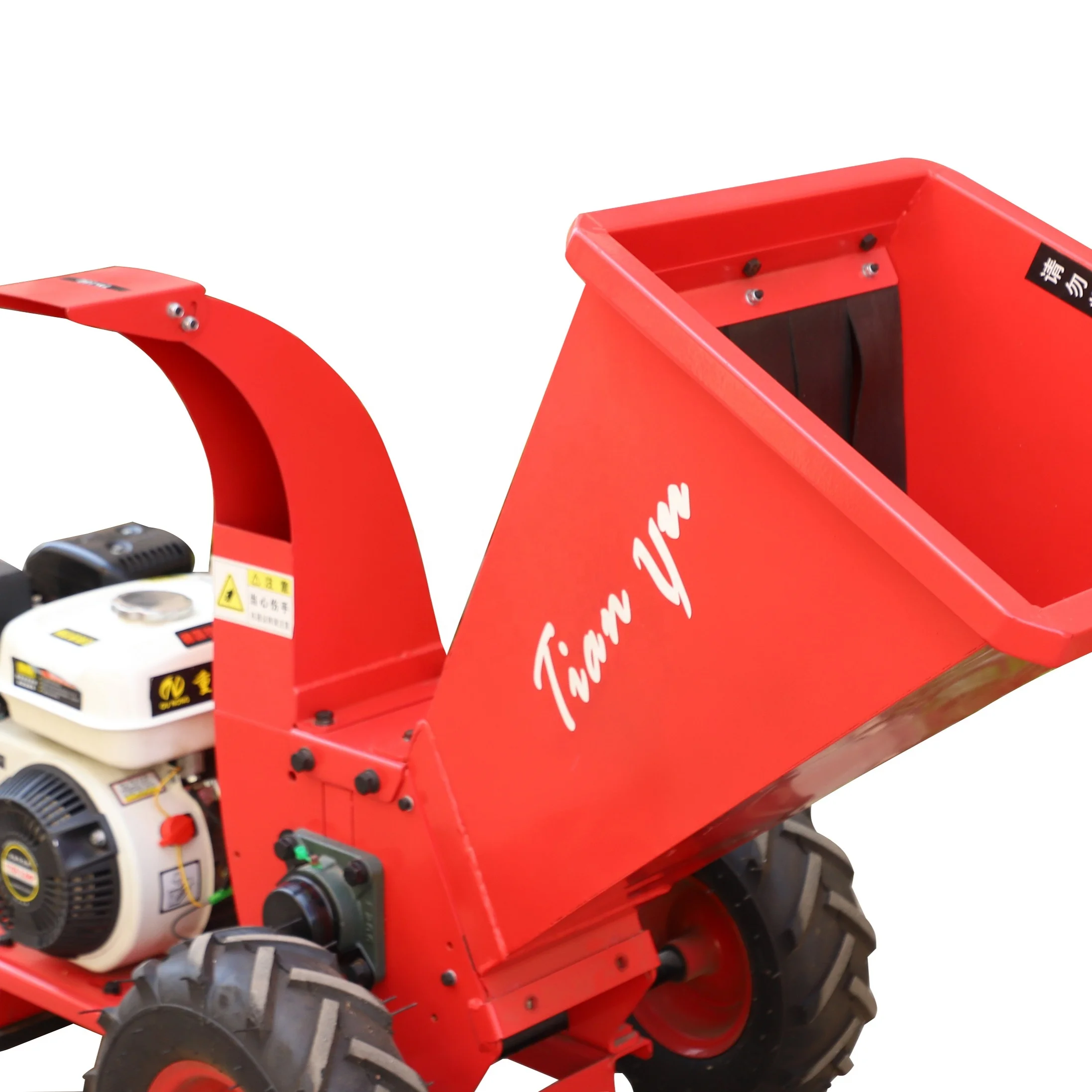 Super fast self feeding 7.5 hp petrol powered wood chipper shredder/wood chipper/ATV wood chipper with CE ISO