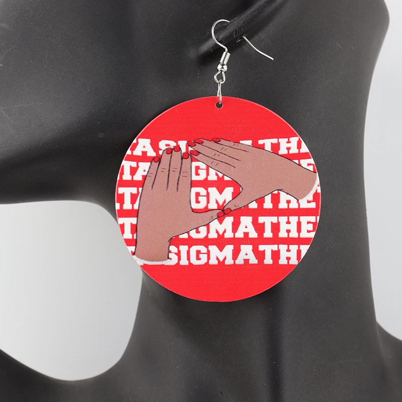 Newest African Wooden Afro Pick Comb Earrings