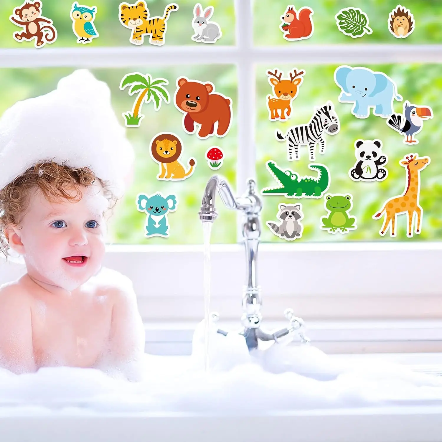 Gel Window Clings for Kids Removable and Reusable Sticker custom gel stickers set for Adults Kids Classroom Nursery Home