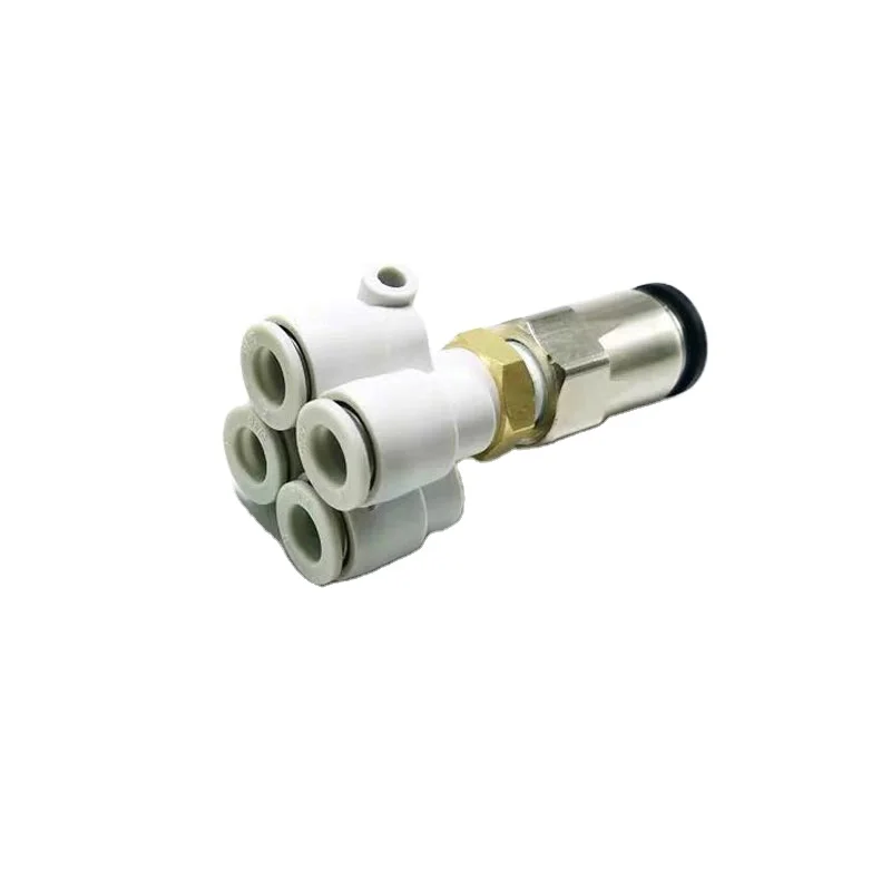 SMC type KQ2UD series white plastic brass five-way equal-diameter variable diameter pneumatic fittings multiple connector