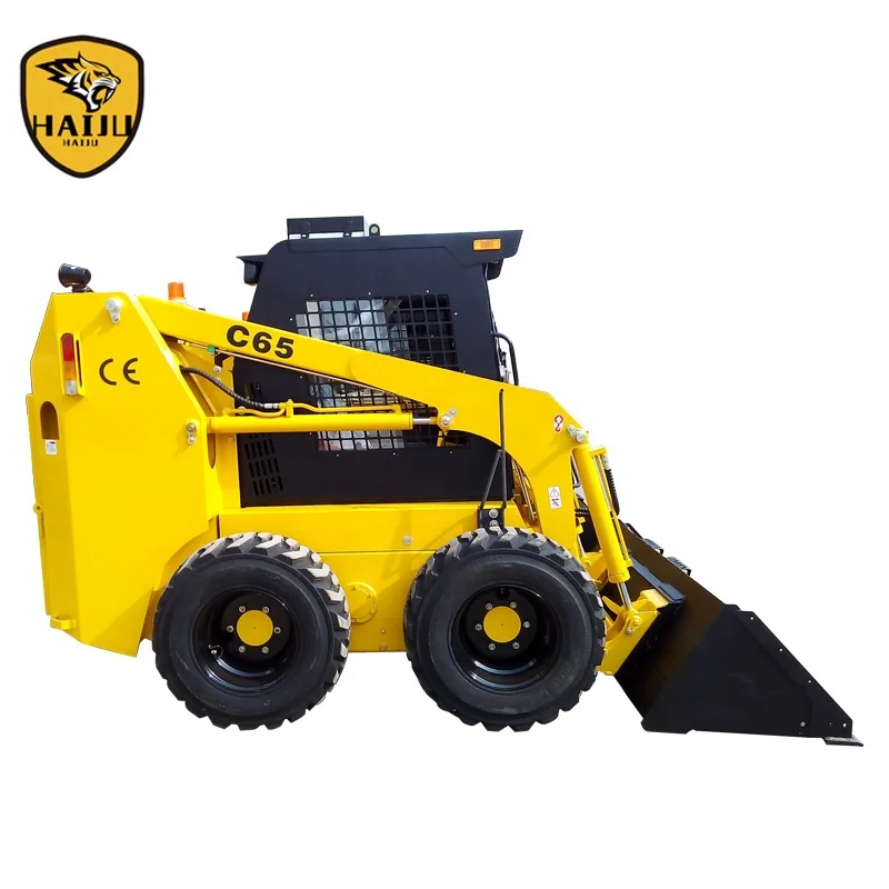 Wheel Type Skid Steer Loader JC65 75HP 1050KG With CE for Sale