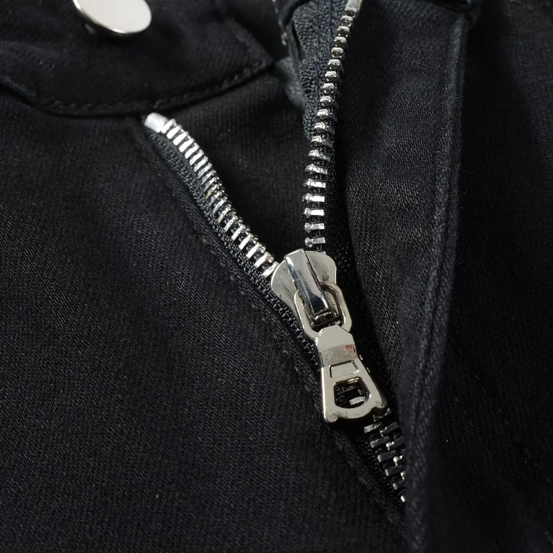 Rts for 870  New street style denim ripped jeans  Breathable leather baggy  flared  utility cargo pants For Men jeans