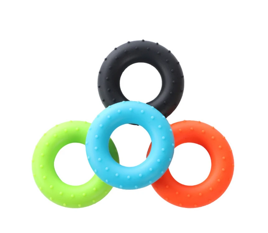High quality portable Silicone hand grip finger exercise bump ring grip