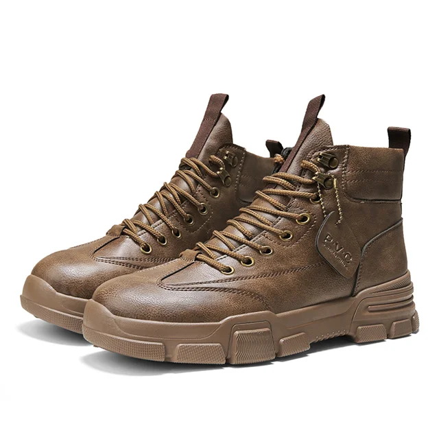 
2021 autumn and winter models high-top leather Martin small leather shoes tooling trendy casual shoes 