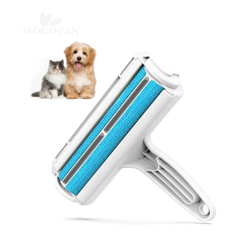 Amazon Reusable Dog Fur Remover Brush Self-Cleaning Furniture Couch Clothes Bed Lint Remover Pet Hair Remover Roller Cleaner