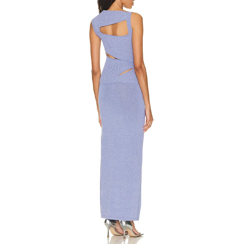 Crochet clothing manufacturer women summer hollow cut-outs dresses short sleeve elegant knitted crochet dress