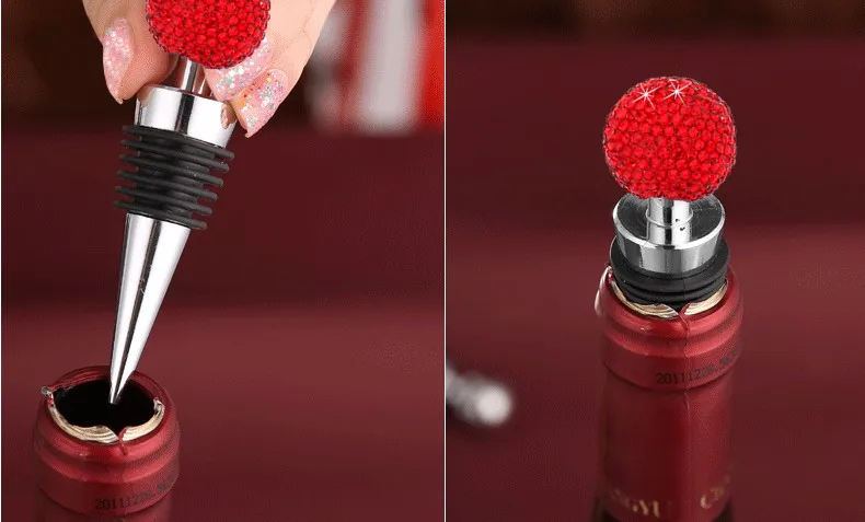 Diamond Reusable Plug Crystal Decorative Wine Beverage Bottle Stoppers Bar Accessories