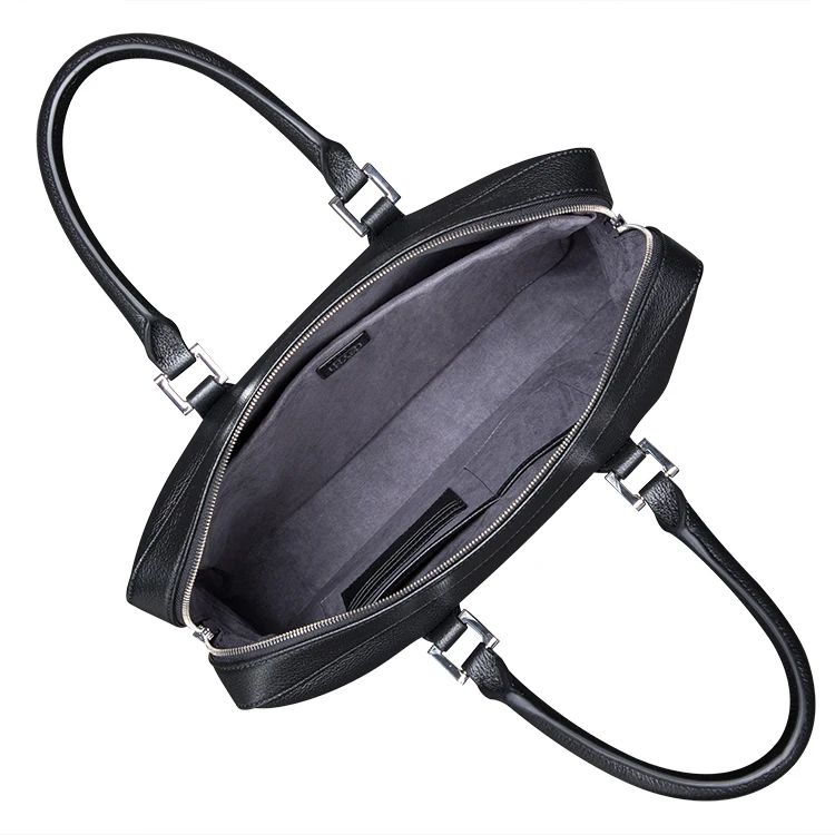 2021 French Designer Genuine Leather Men Laptop Handbags Full Grain Leather Men Business Briefcase Bags with Brand Name