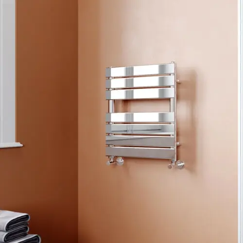 Modern Towel Rail Radiator Chrome Flat Panel Heated Bathroom Rads