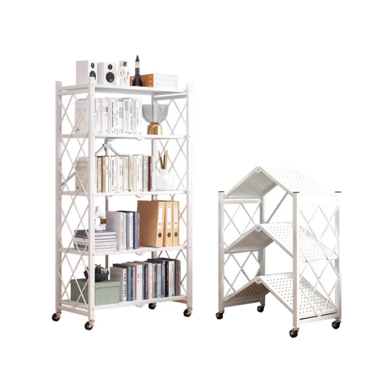 Mobile Standing Book Factory Direct Foldable Metal Storage Rack