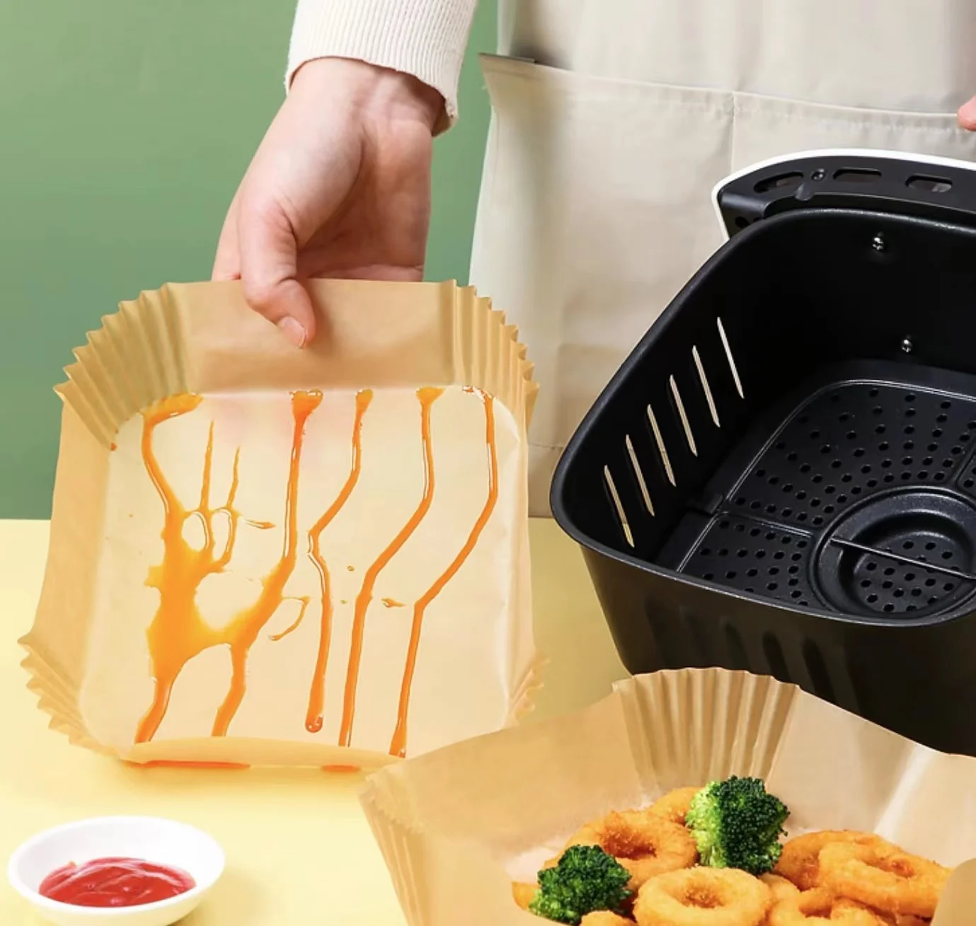 Wholesale unbreakable square parchment paper for air fryer