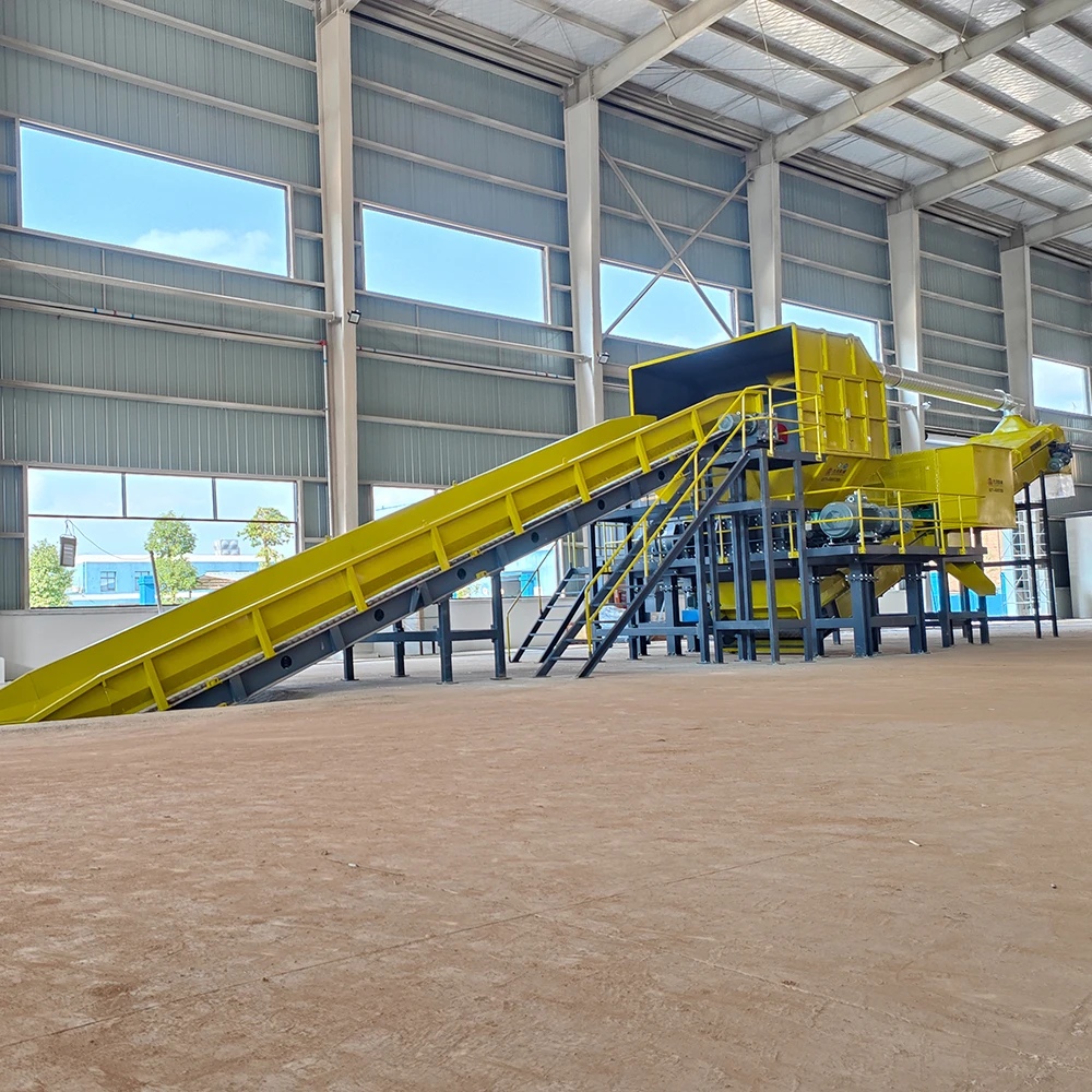 ISO CE 2023 Rubber Plastic Used Tires Glass Provided Aluminum Scrap Metal Scraps Paper Wood Shredder Double Shaft Shredder