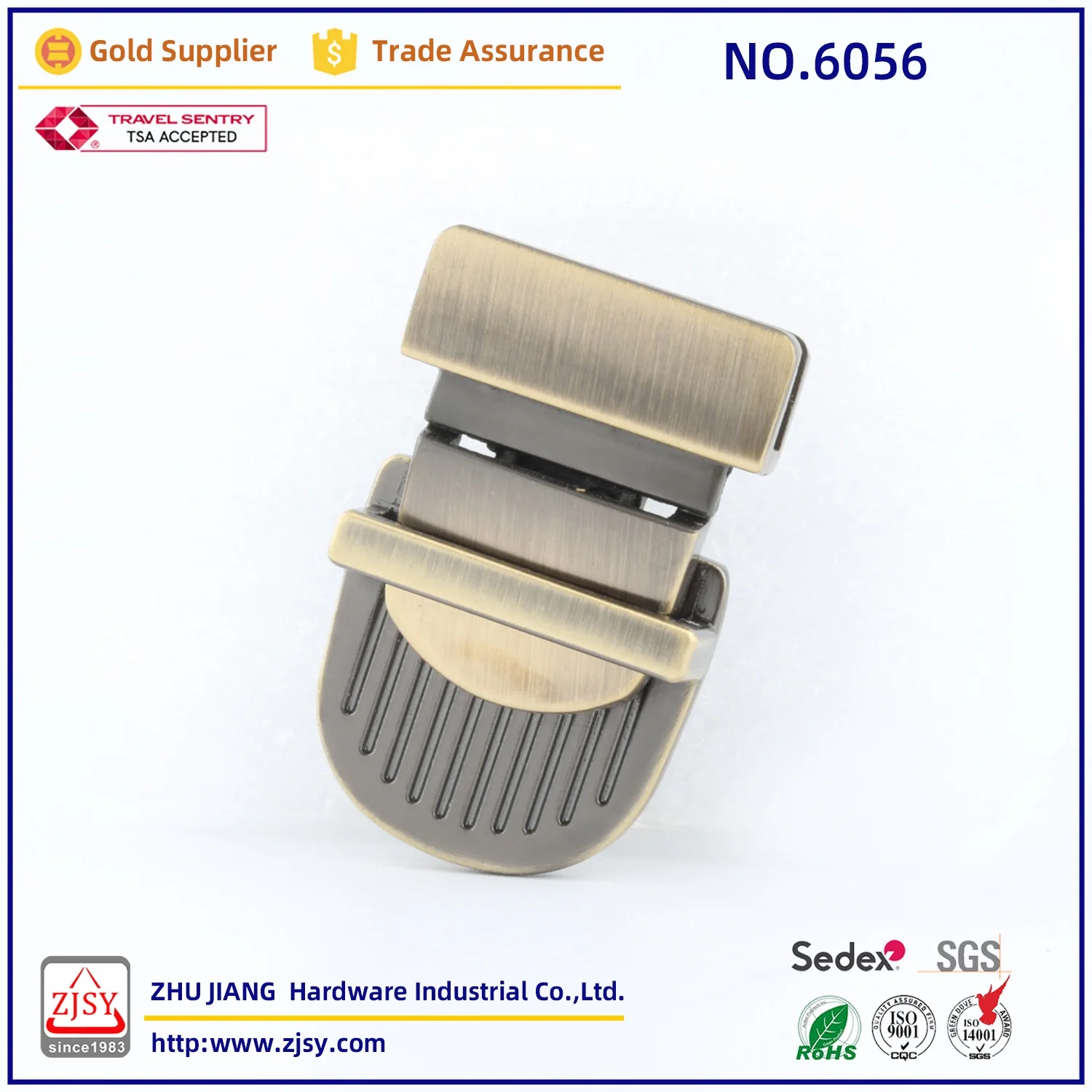 6056 Fasion Style Buckle Bag Lock Hardware Parts For Briefcase