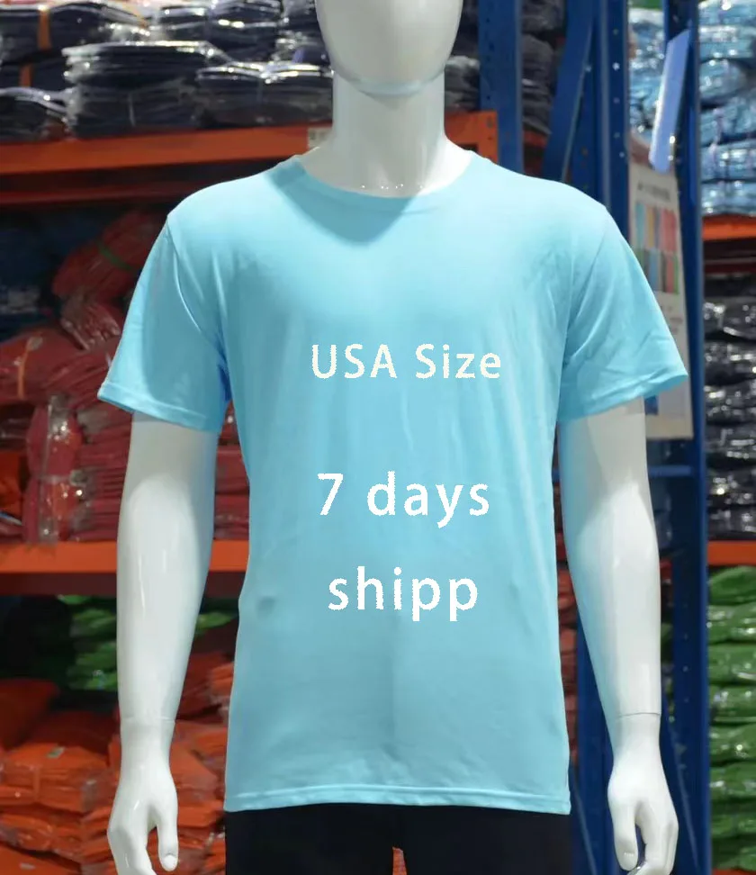 Wholesale cheap 100% polyester sublimation tee shirts American Size blank polyester tshirts plain sublimation t-shirts