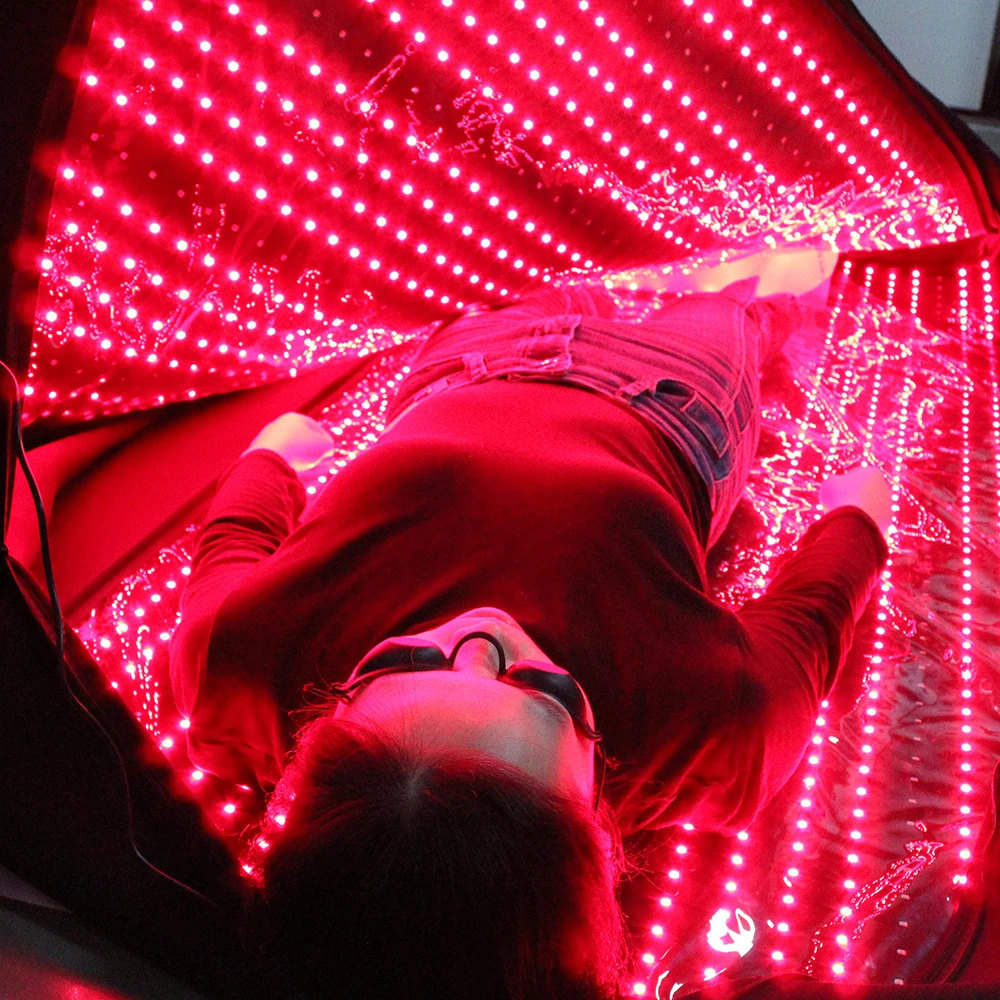 2023 New Trend Red Near Infrared Light Therapy Pod Spa Capsule 660nm 850nm Full Body Led Red Light Therapy Mat Bed