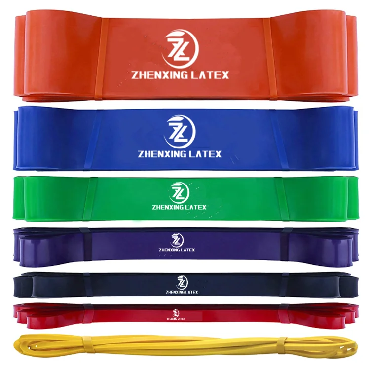 Эластичная лента из натурального латекса, многослойная, мощная, сверхпрочная петля, одиночная резиновая Резиновая лента для подтягивания, для использования в тренажерном зале