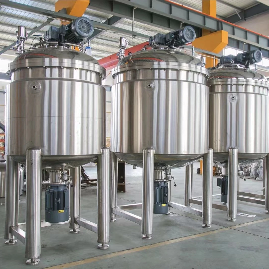 stainless steel 304 316 vacuum emulsifying mixer 200-500l creams mixer cosmetic  homogenizer vacuum emulsifier machine