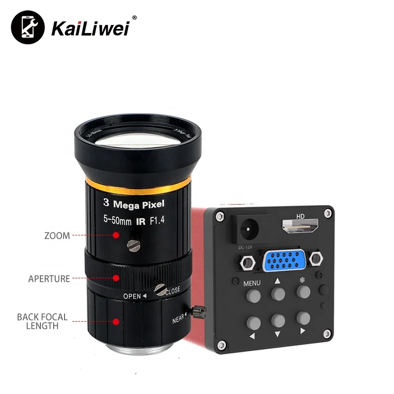 Varifocal len Camera Security CCTV Surveillance machine vision C mount Lens Portable Microscope Used In Home