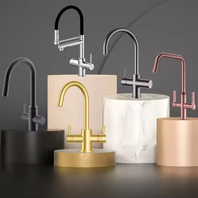Iwater High Quality Brass Kitchen Instant Boiling And Chilled And Sparkling Water Tap