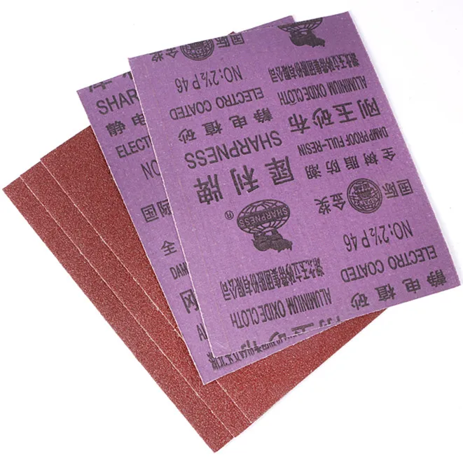 
waterproof 230x280mm Aluminium oxide Emery abrasive cloth sheet for manuql sanding grit24-320 
