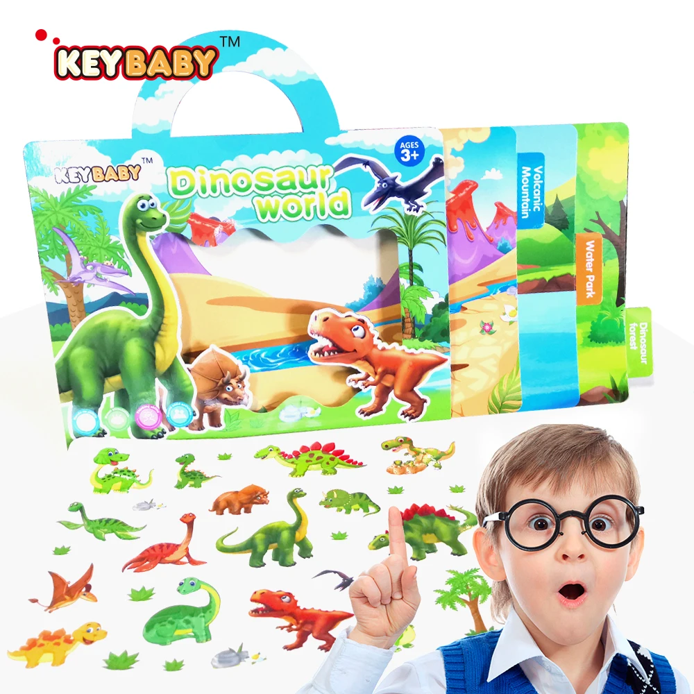 KEYBABY на заказ Обучающие съемные наклейки печатные книги игрушки для детей