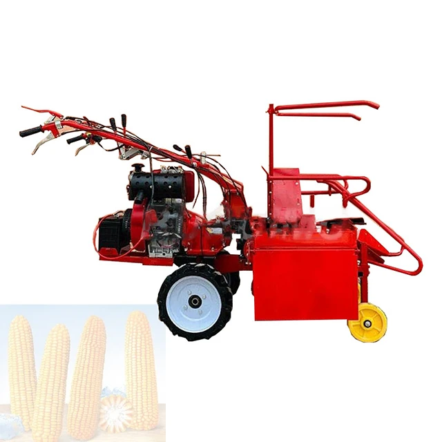 hot sale in South America and Africa and Central Asia single row corn/Maize/ear harvester fit in walking tractor