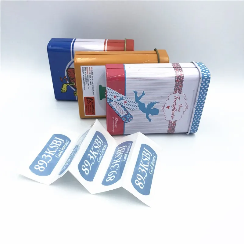 Customize Kids Cartoon Box Waterproof Band Aids Colored Printed bandaid custom