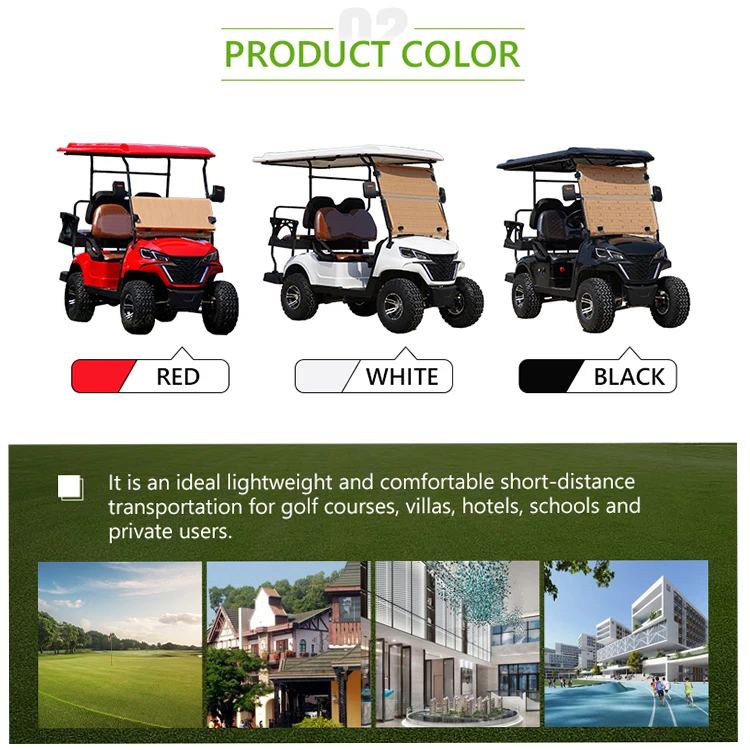 4 Seats Aluminum Frame 72v Lithium Battery Golf Cart Family Battery Operated Fast E Golf Cart Electric