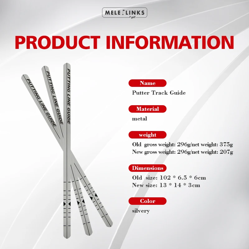 Aluminum Alloy Golf Putting Guide Ruler Alignment Training Aid For Putting Green Indoor & Outdoor Golf Putting Trainer