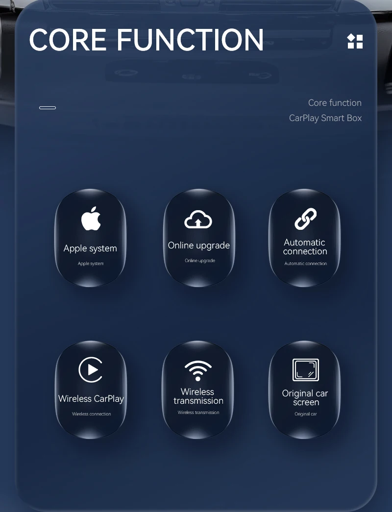 Беспроводной адаптер Amazon Hot CarPlay для завода проводной 2024 обновляемый ключ Plug & Play беспроводного управления
