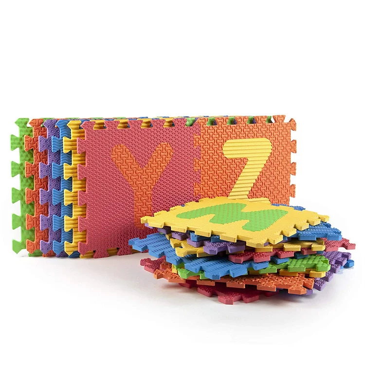 26 Interlocking & Removable Foam Thick ABC Tiles Alphabet Mat for Kids Puzzle Floor Play Number Mat