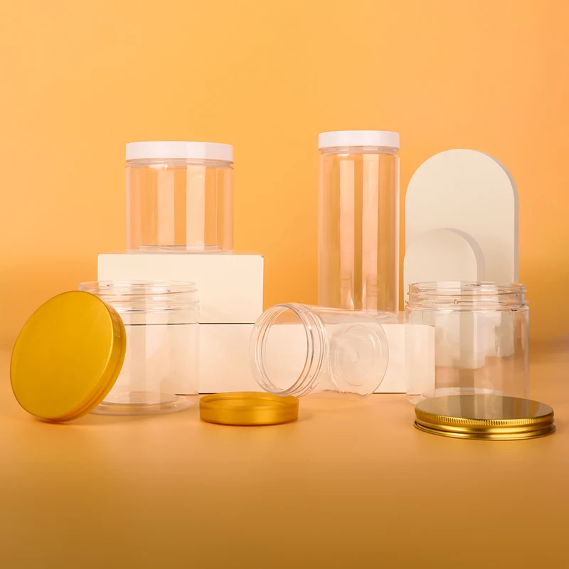 In Stock 50ml 80ml 100g 150g 200ml 250ml Empty Transparent PET Jar Body Container Body Butter Jar Customized Face Cream Jar