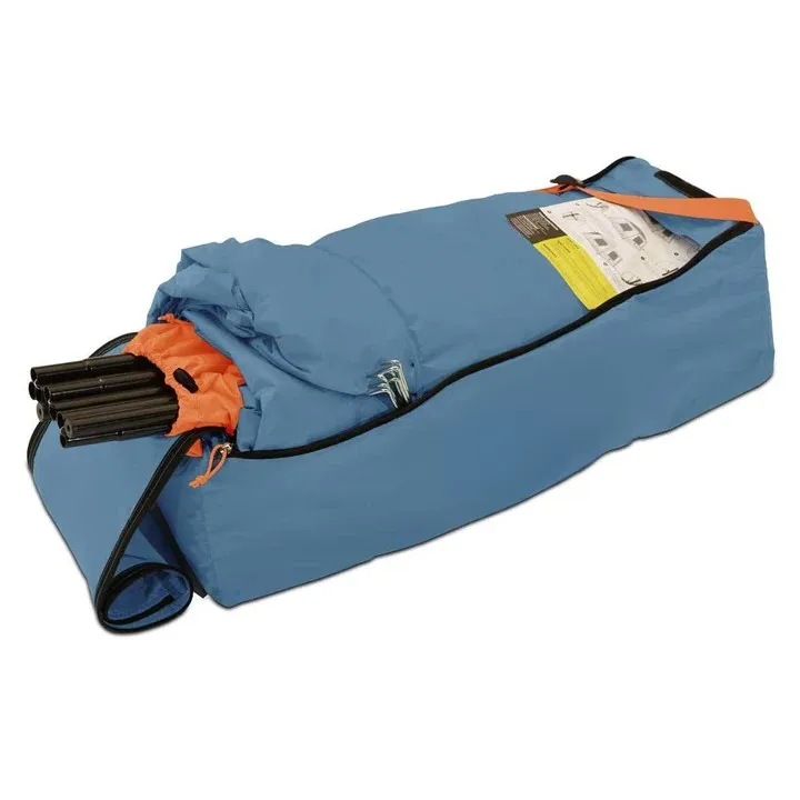 Durable Waterproof Family Camping Tent with Easy Setup 2 Large Doors Mesh Windows Divider Powerport Storage Pockets