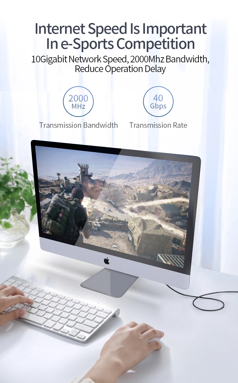 Cablecreation CAT8 Ethernet Cable 40Gbps 2000MHz S/FTP Cat 8 RJ45 Network Lan Patch Cord