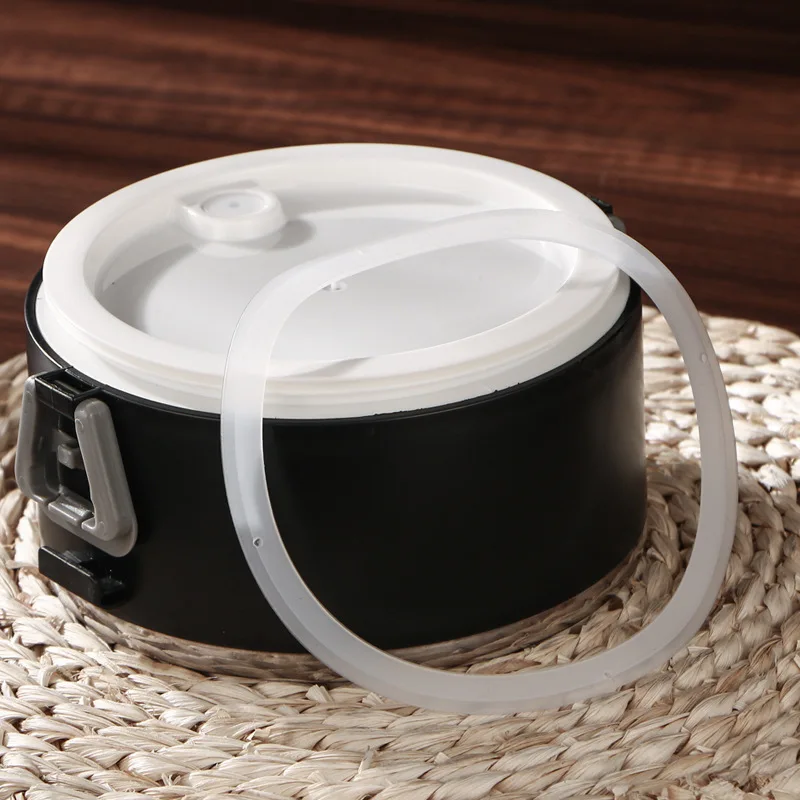 Stainless Steel Lunch Box Insulated Pot Round Multilayer Kids Food Warm Outdoor Bento Salad Box School