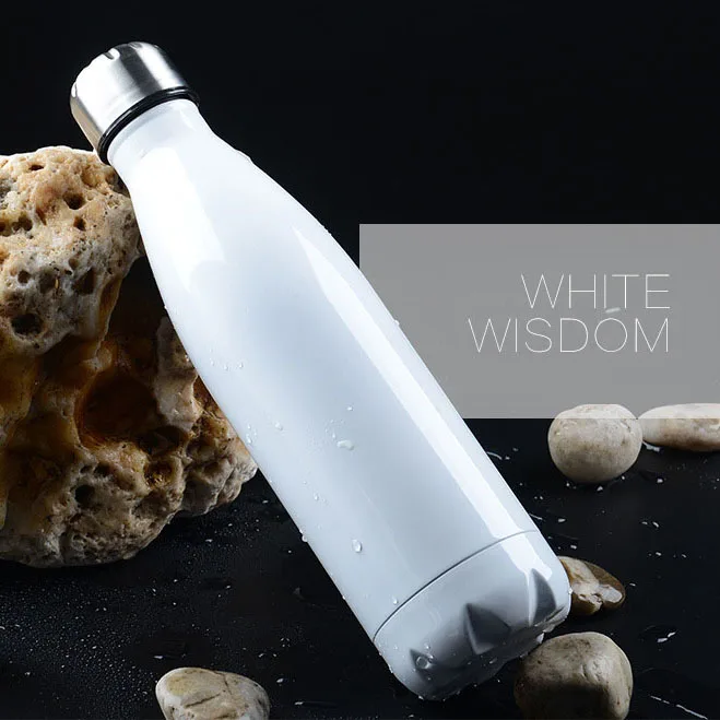 
500ml vacuum sport double wall copper stainless steel thermo cola shape drink insulated water bottles with custom logo 