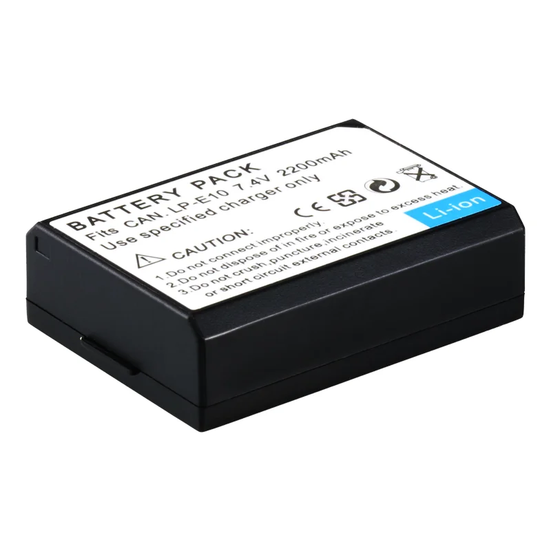 High Capacity 7.4v 2200mAh LP-E10 LPE10 for Canon Eos 1100d 1200d 1300d Rebel T3 T5 Kiss X50 X70 camera battery distributor